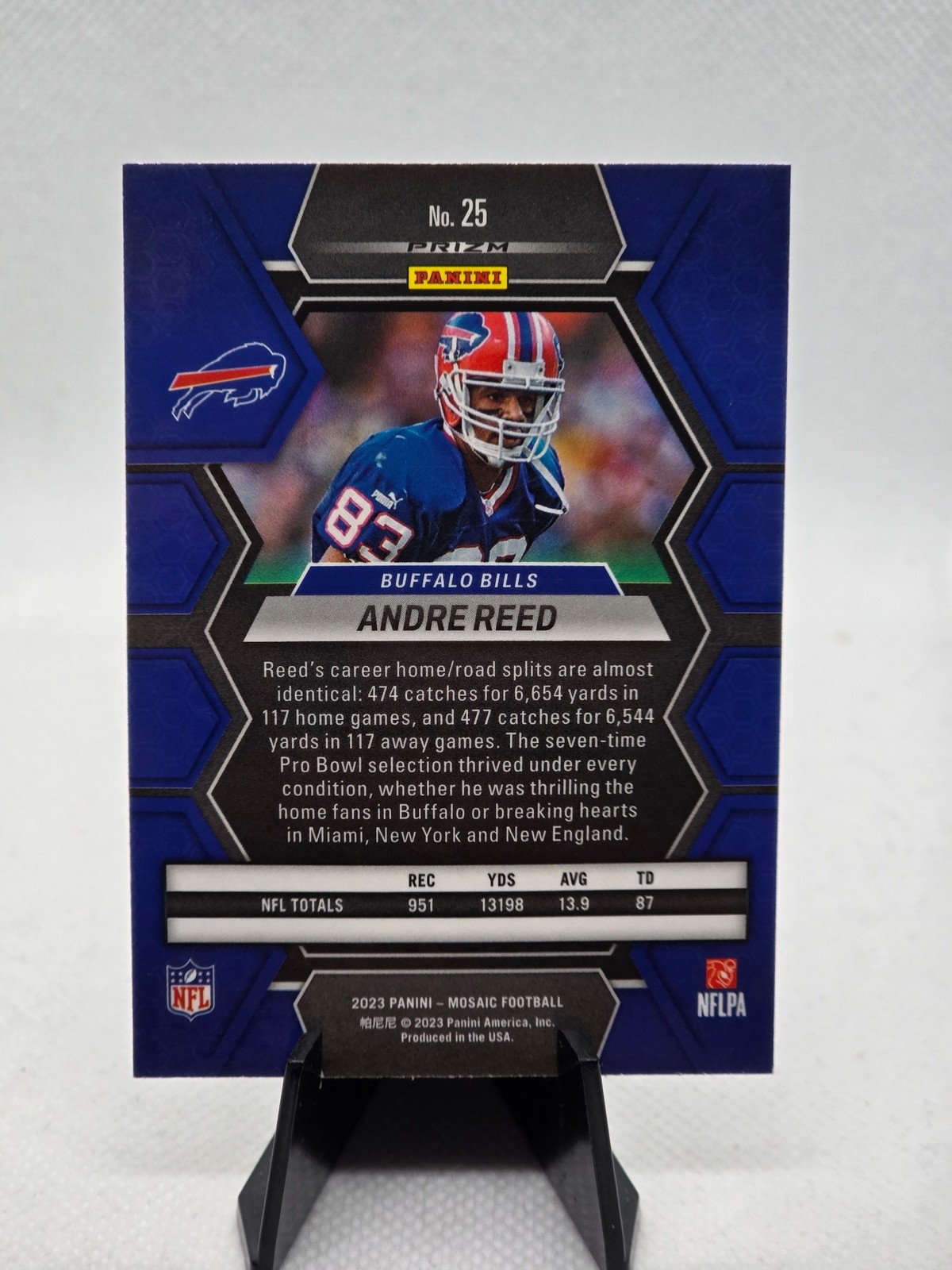 2023 Panini Mosaic #25 Andre Reed Black Gold Choice Mosaic #/8