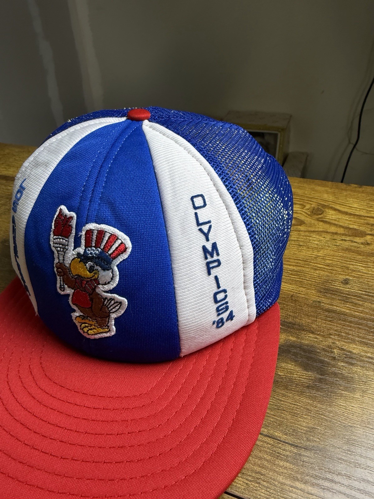 Vintage Los Angeles 1984 Olympics Hat Cap Snap Back Mens One Size Blue Red 80s