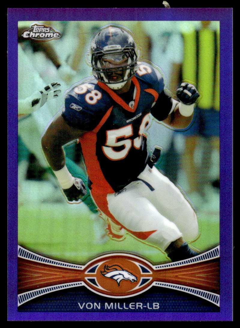 2014 Topps Chrome Purple Refractor Vonn Miller 281/499 Denver Broncos #22