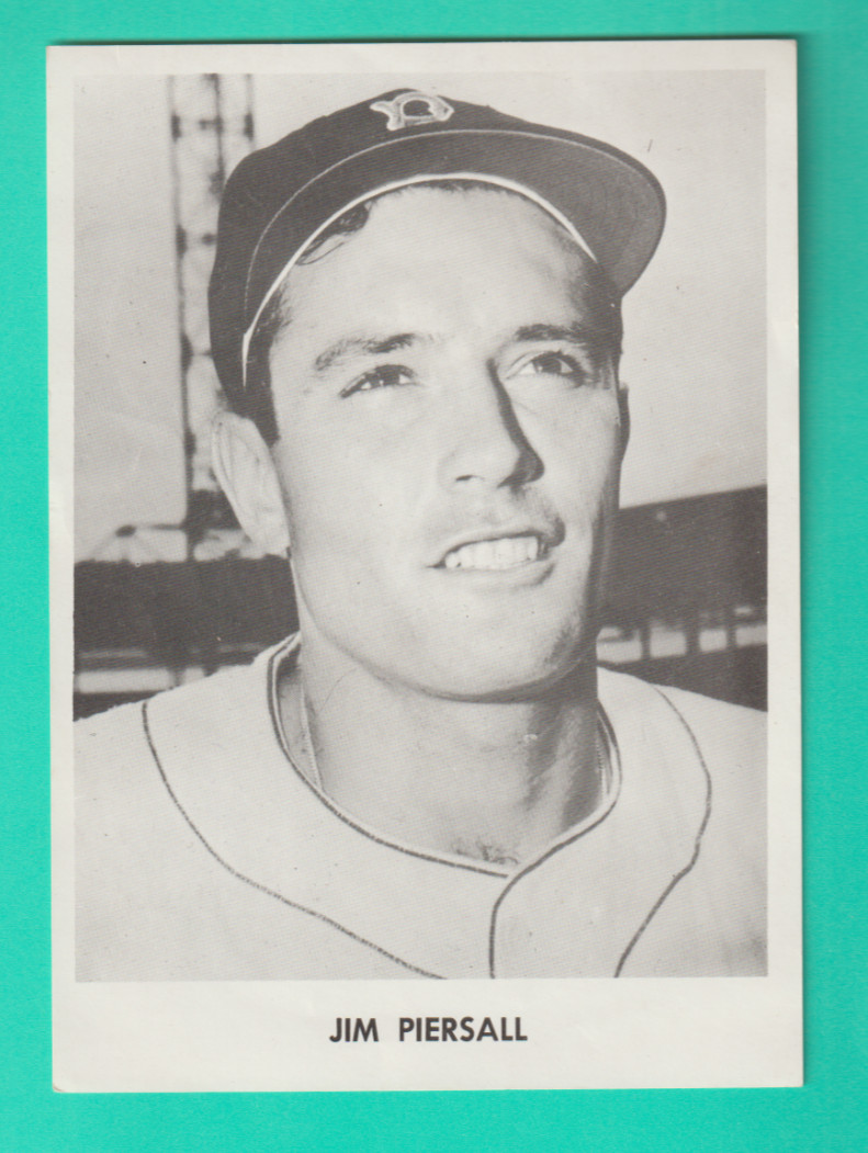 1958 JIM PIERSALL BOSTON RED SOX 5 ” x 7 ” CARD NM