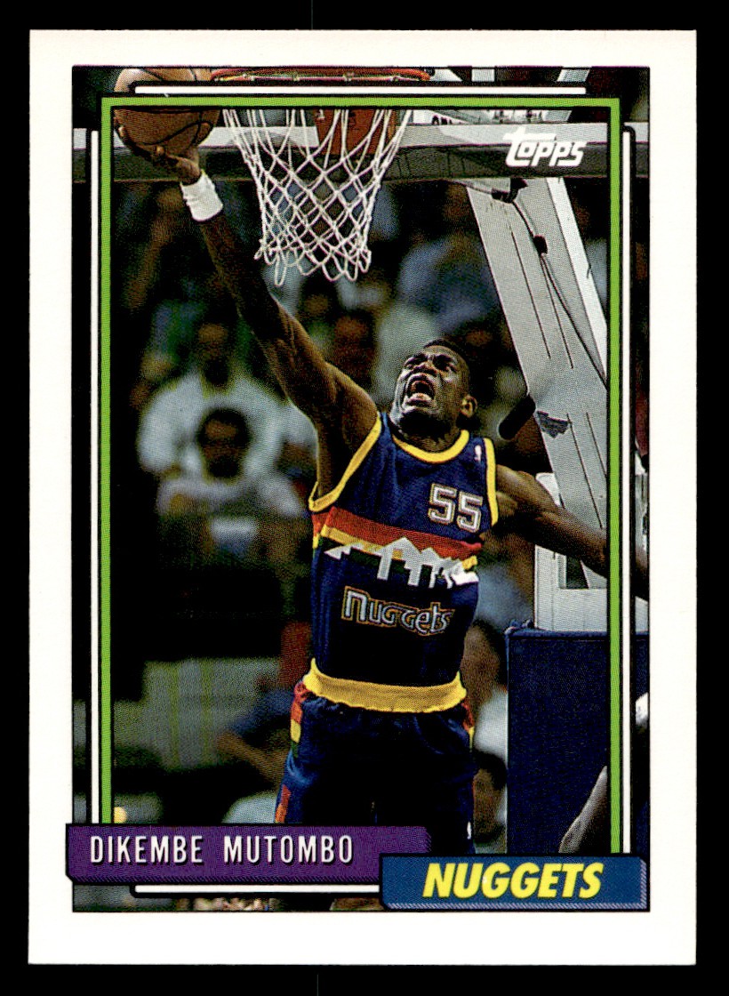 1992-93 Topps – Dikembe Mutombo Basketball card #281 Denver Nuggets Raw