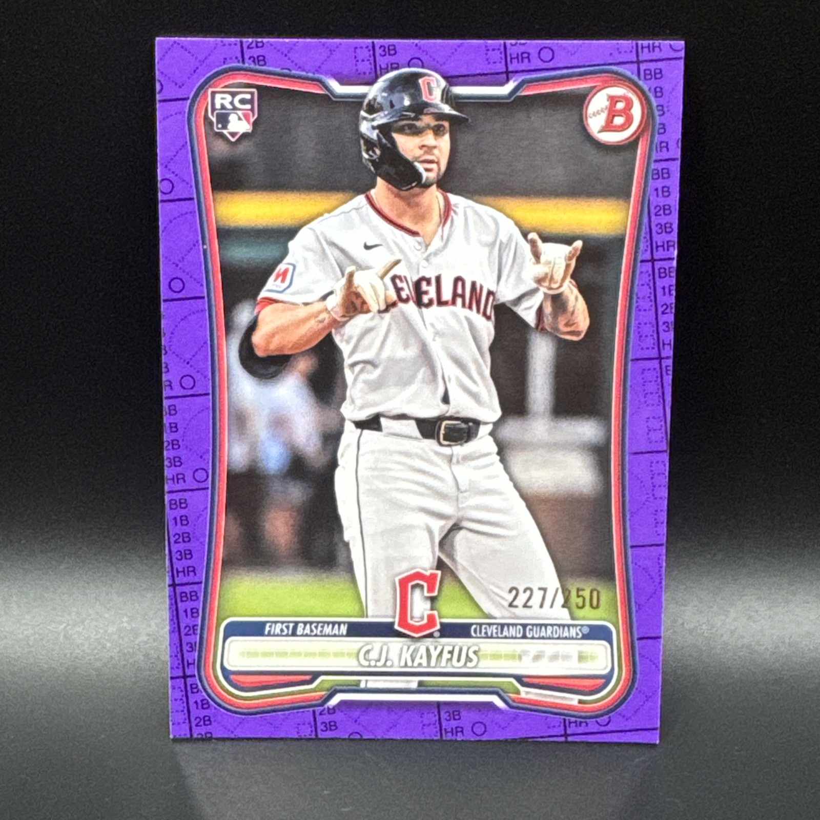 Topps 2026 C.J. Kayfus RC #98 Purple Parallel Serial Numbered /250 Guardians