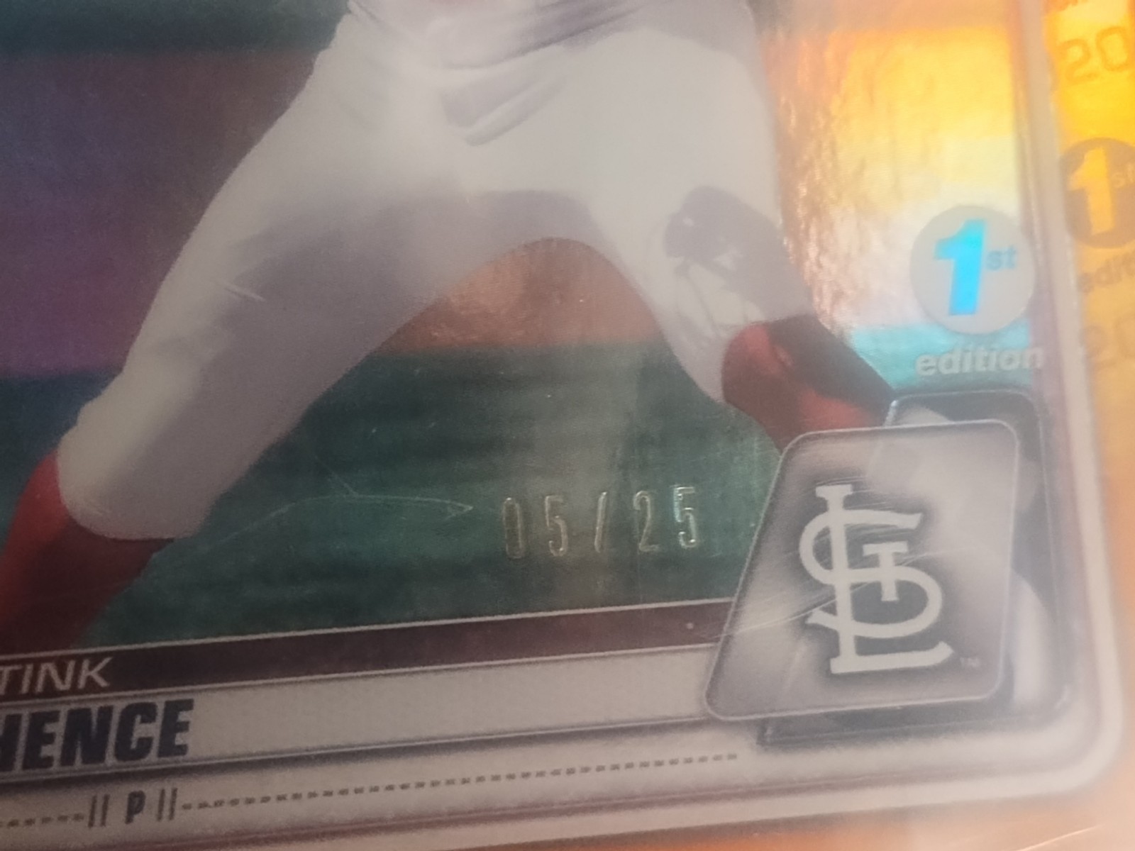 2020 Bowman 1st Edition Orange Foil /25 Tink Hence #BD-86 Cardinals 💯🔥🚀📈😎