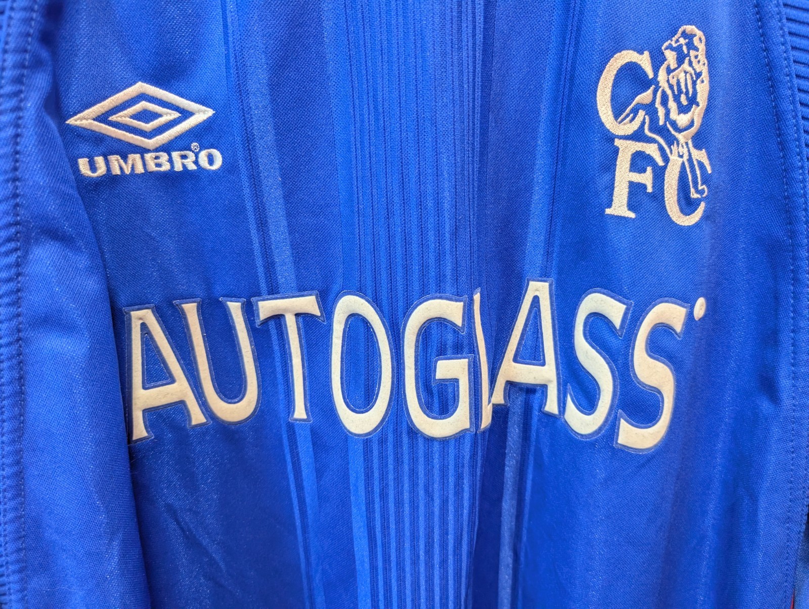 Vintage Chelsea Football Shirt 99-01 Home Umbro Autoglass Blue Size XXL
