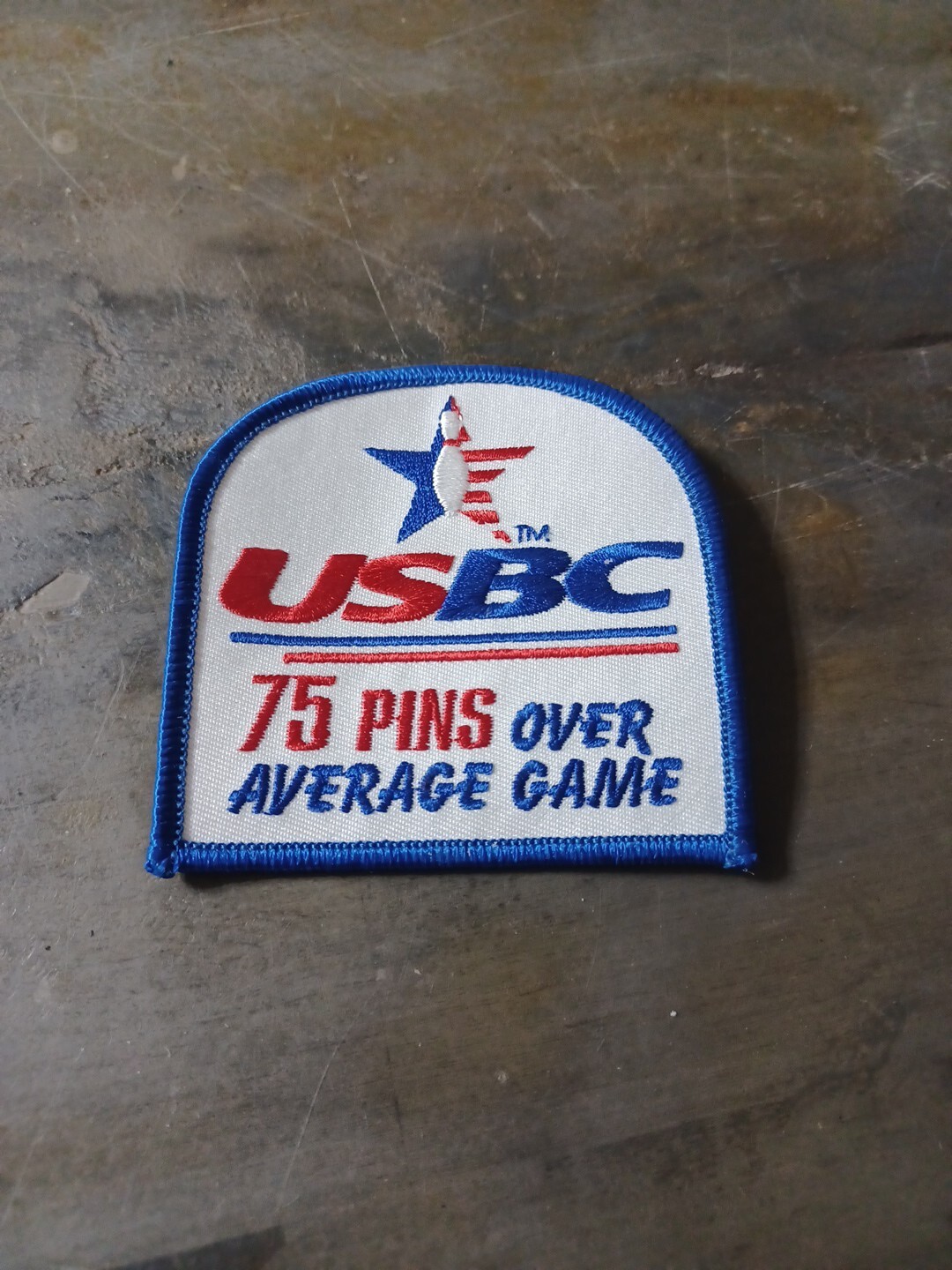 United States Bowling Congress USBC – 75 Pins Over Average Game Patch New Iron