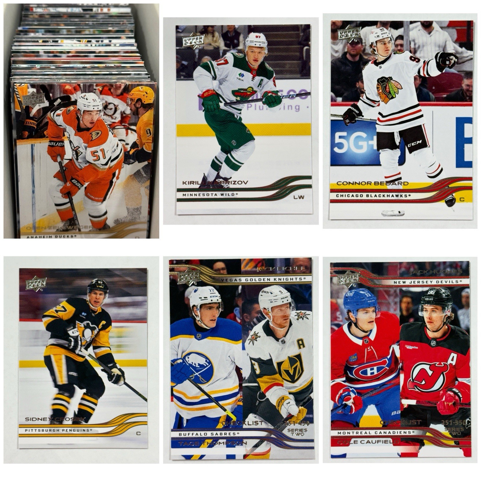 2025-26 UD Series 2 – Complete 200 Card Base Set (#251-450) + 200 Penny Sleeves