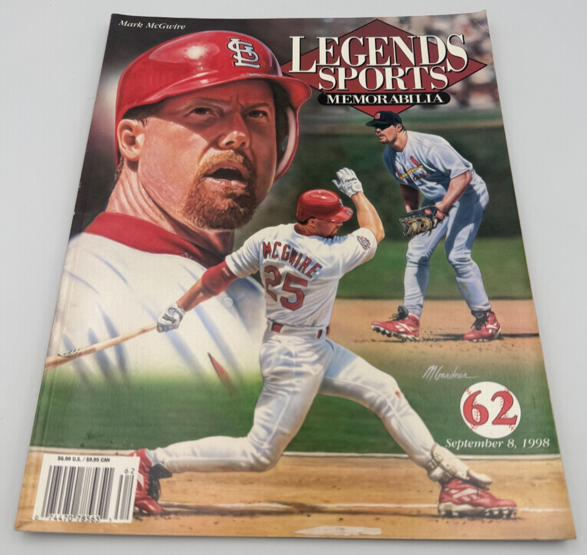 1998 Legends Sports Memorabilia Magazine Mark McGwire Cover 62 Home Runs Septemb