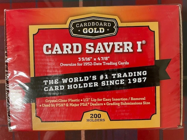 Card Saver I – Cardboard Gold trading card holders, 200-count box (sealed)