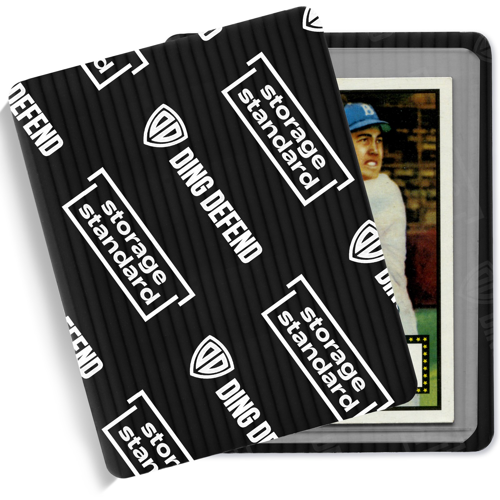 Ding Defend 510-Pack Trading Card Protector Shipping 3.5×4.5 Black Card Shipping