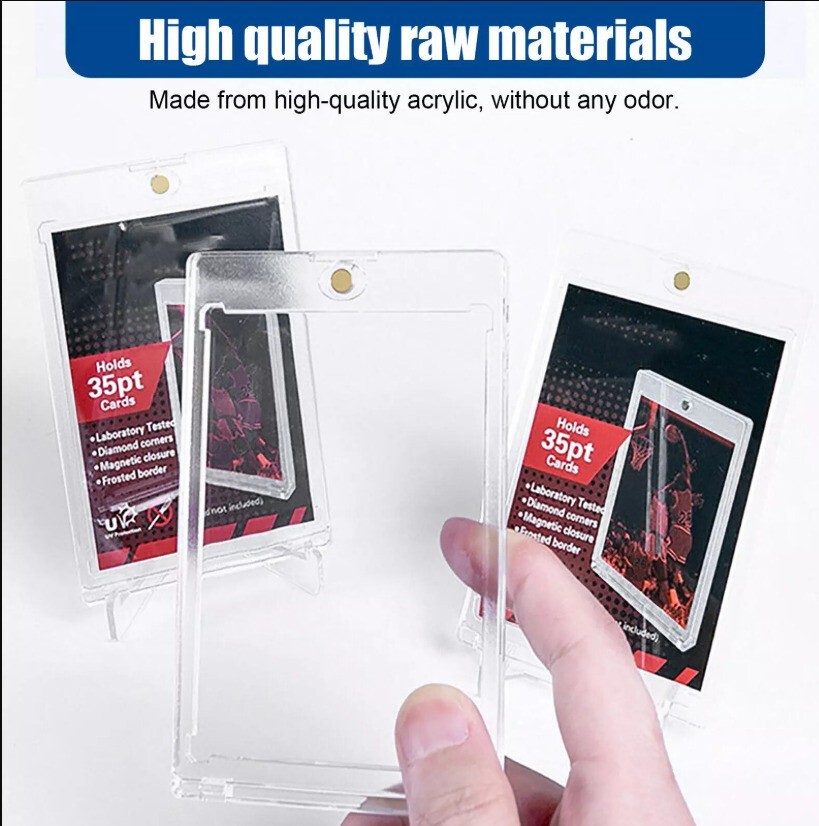 1-100 Pack Magnetic Card Holder 35 55 75 100 130 180 pt One-Touch UV Protection