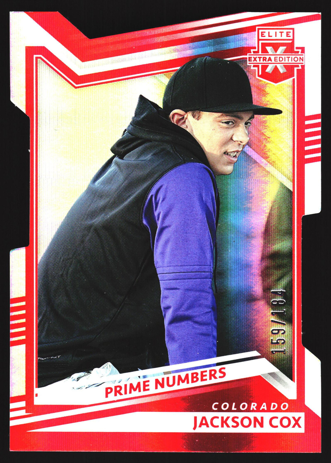 Jackson Cox # /184 2022 Panini Extra Colorado Rockies SN MLB Card no.50