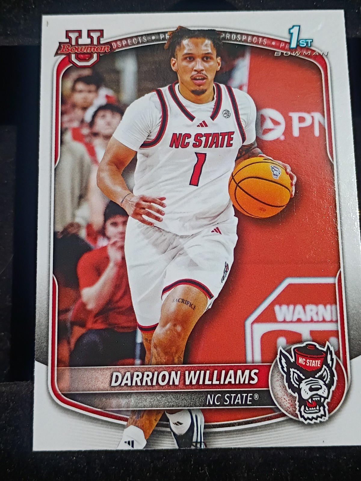 2025-26 Bowman Basketball Prospects 1st Bowman BPP-36 Darrion Williams, NC State