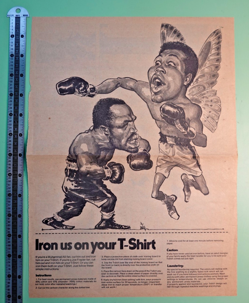 1975 Muhammad Ali/Joe Frazier New York Daily News Iron On