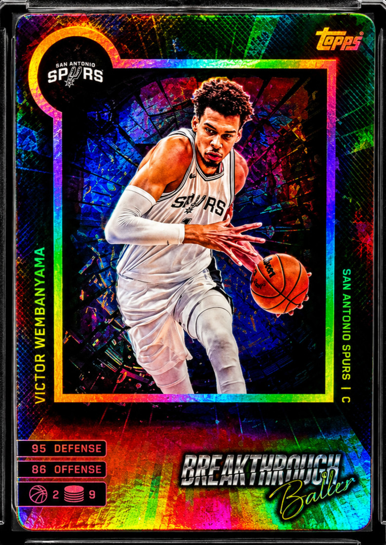 Victor WEMBANYAMA BLACK COLOR BLAST REFRACTOR Holo Foil SP Insert Rare SPURS