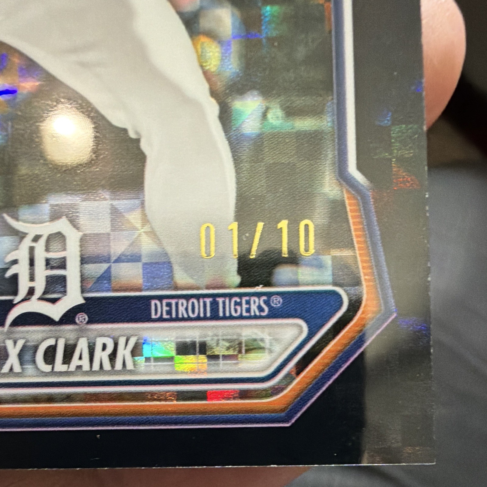 Bowman 2026 Chrome Prospects Max Clark #BCP-2 01/10 BLACK GEOMETRIC Refractor