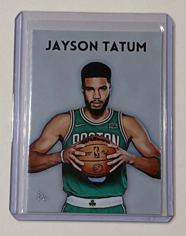 Jayson Tatum Limited Edition Artist Signed “Boston Celtics” Trading Card 1/10