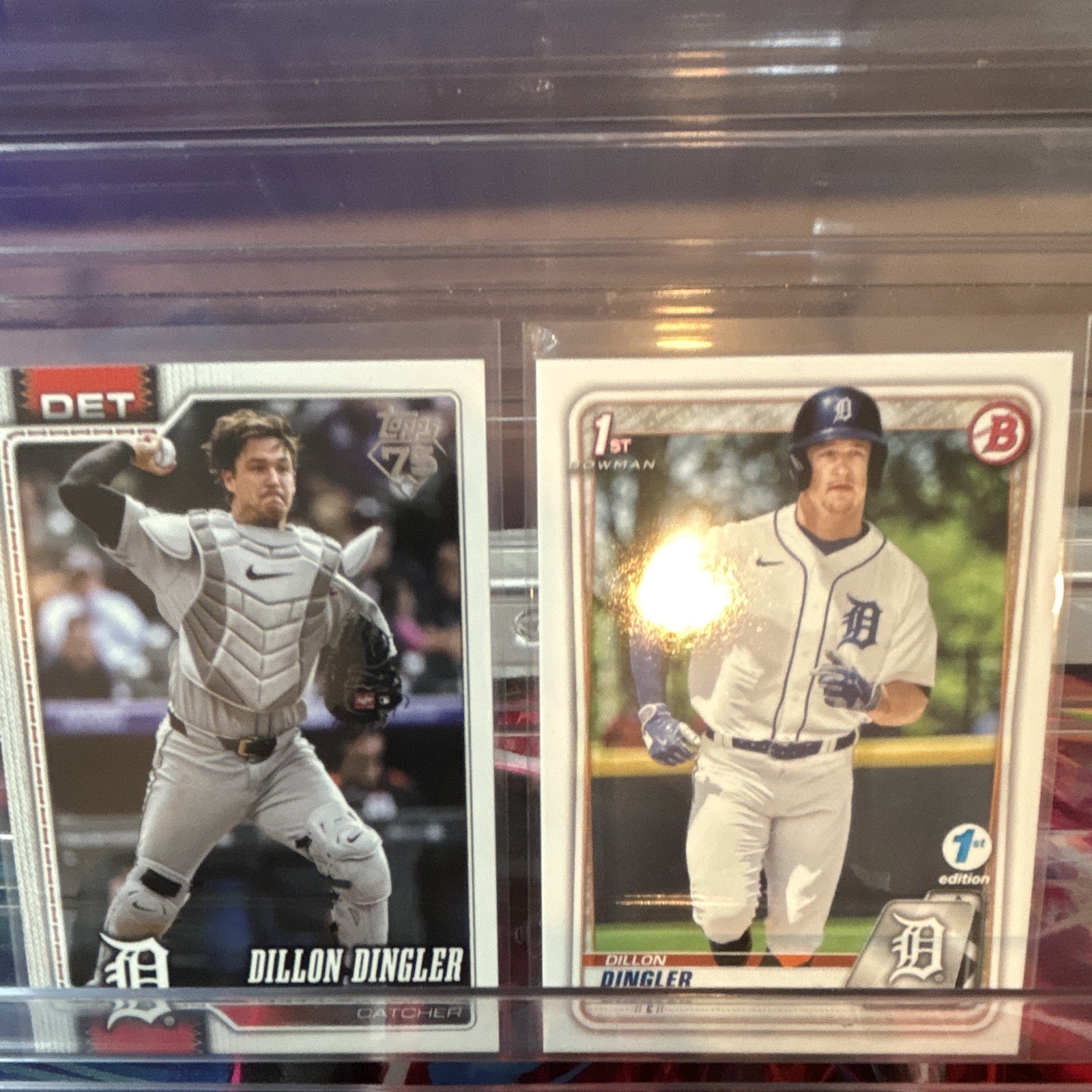 Topps Bowman Dillon Dingler 1st bowman Tigers 2-Card Lot BD-144 + #351