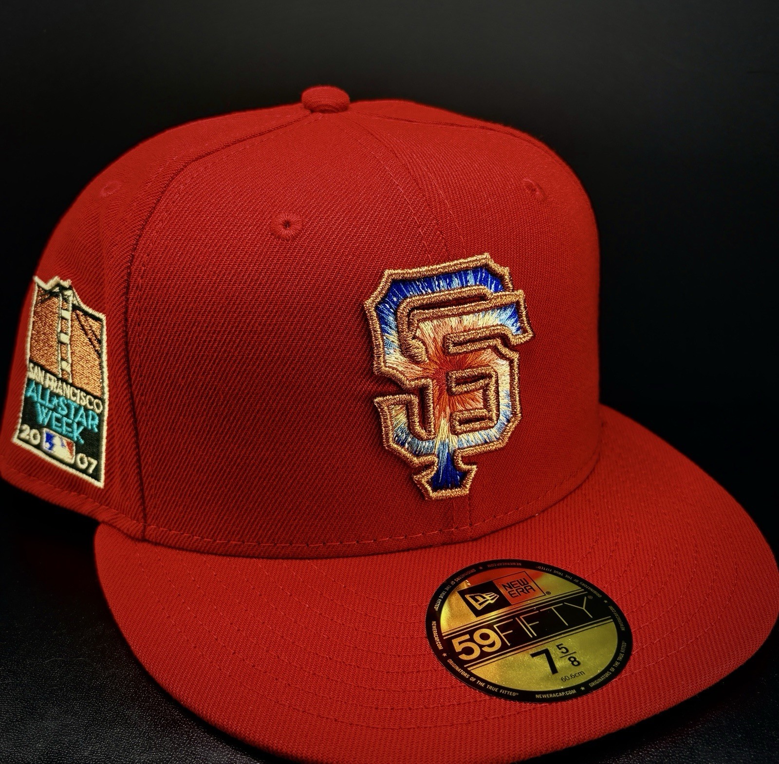 San Francisco Giants New Era 7 5/8 Metallic All-Star Game 2007 59FIFTY Gray UV