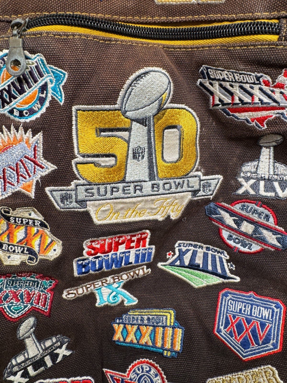 Super Bowl 50 Commemorative Backpack Forever Collectibles On The Fifty Patches