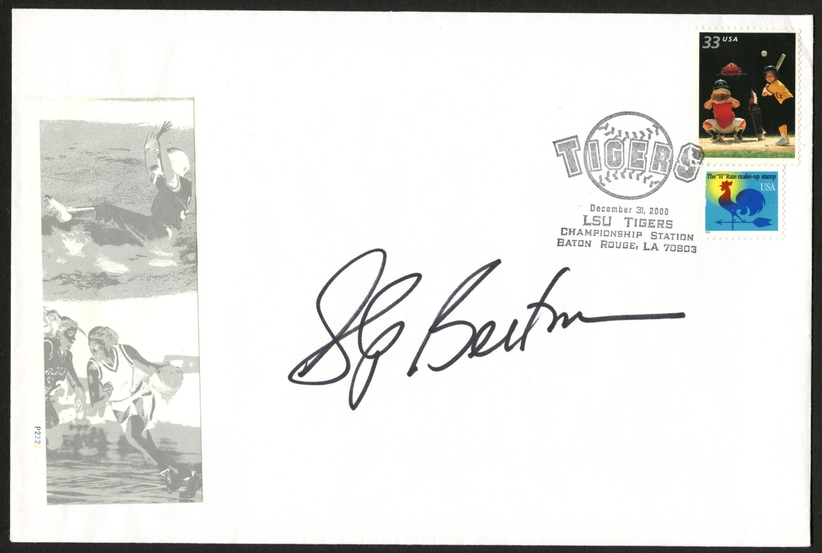 Stanley Skip Bertman signed autograph 6×9 Baseball Coach LSU Postal Cover