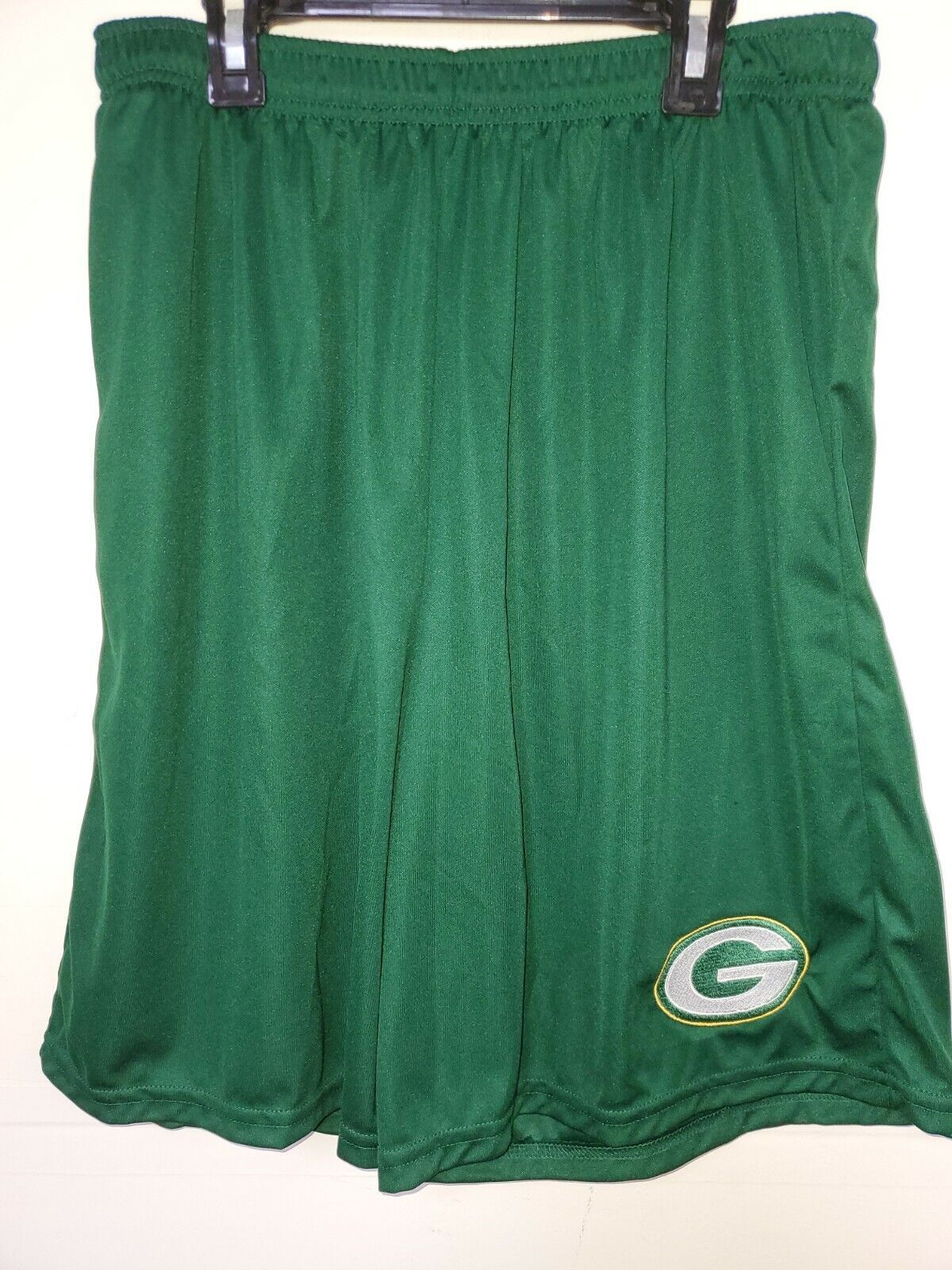 0725 Mens NFL GREEN BAY PACKERS Polyester SHORTS GOLD GREEN BLACK New