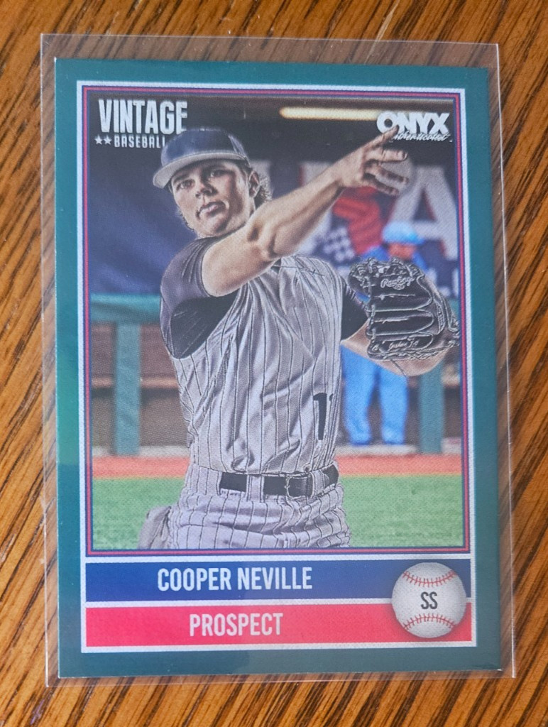 Cooper Neville -2026 Onyx Authenticated Vintage Teal Green #/100 OV-CORA
