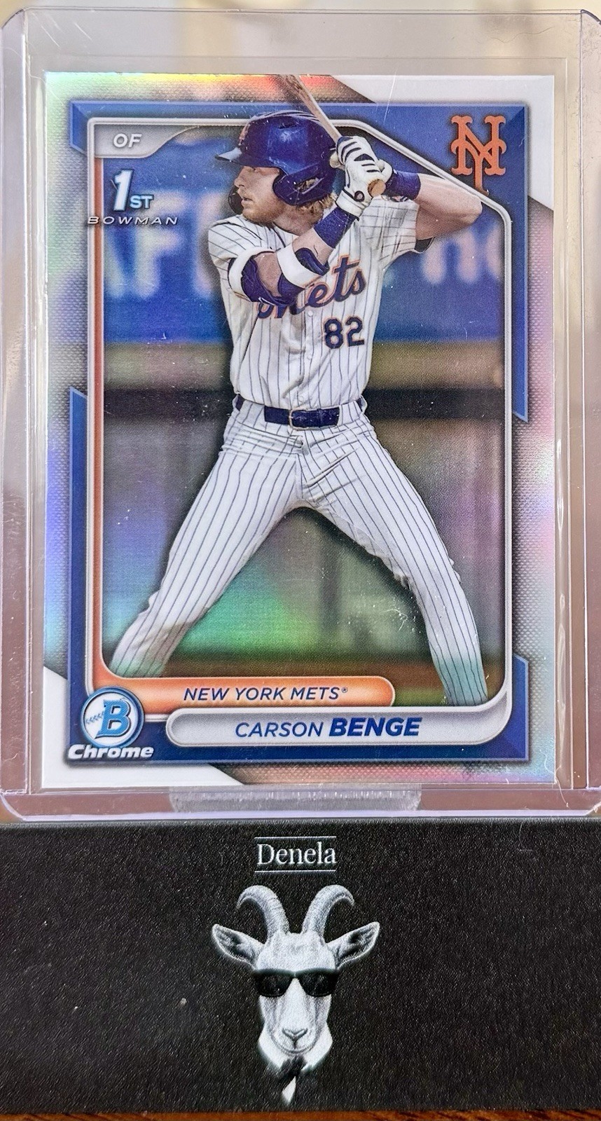 2024 Carson Benge 1st Bowman Draft Chrome Refractor #BDC-28 NY Mets