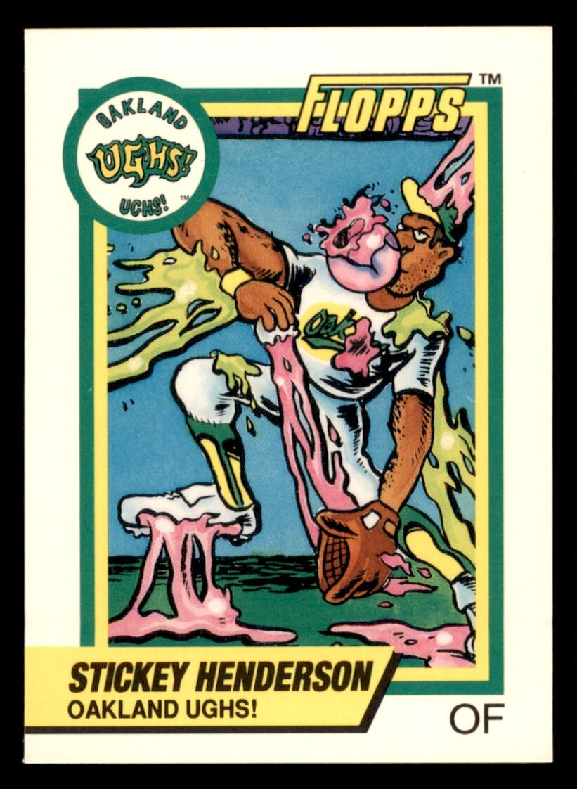 1992 Pro Set Flopps Stickey Henderson – Rickey Henderson – Parody