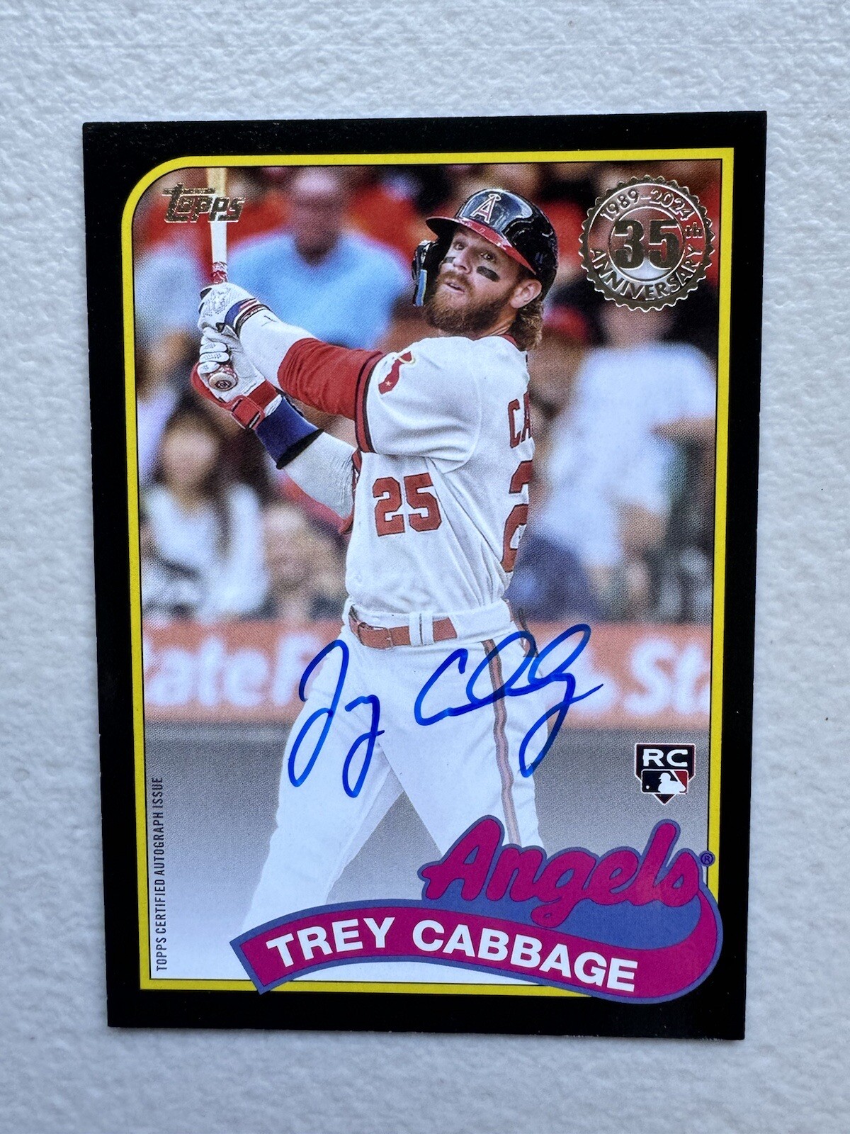 2024 Topps Series 1 – Trey Cabbage – Rookie 1989 Black Border Auto /199 CLEAN 🔥