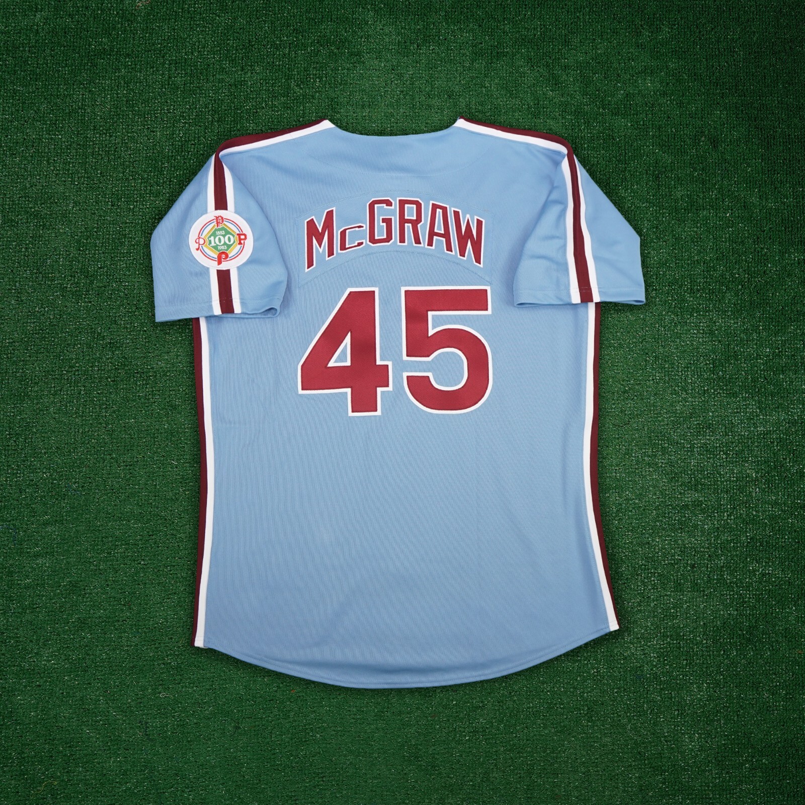 Tug McGraw 1984 Philadelphia Phillies Cooperstown Men’s Blue Away Jersey