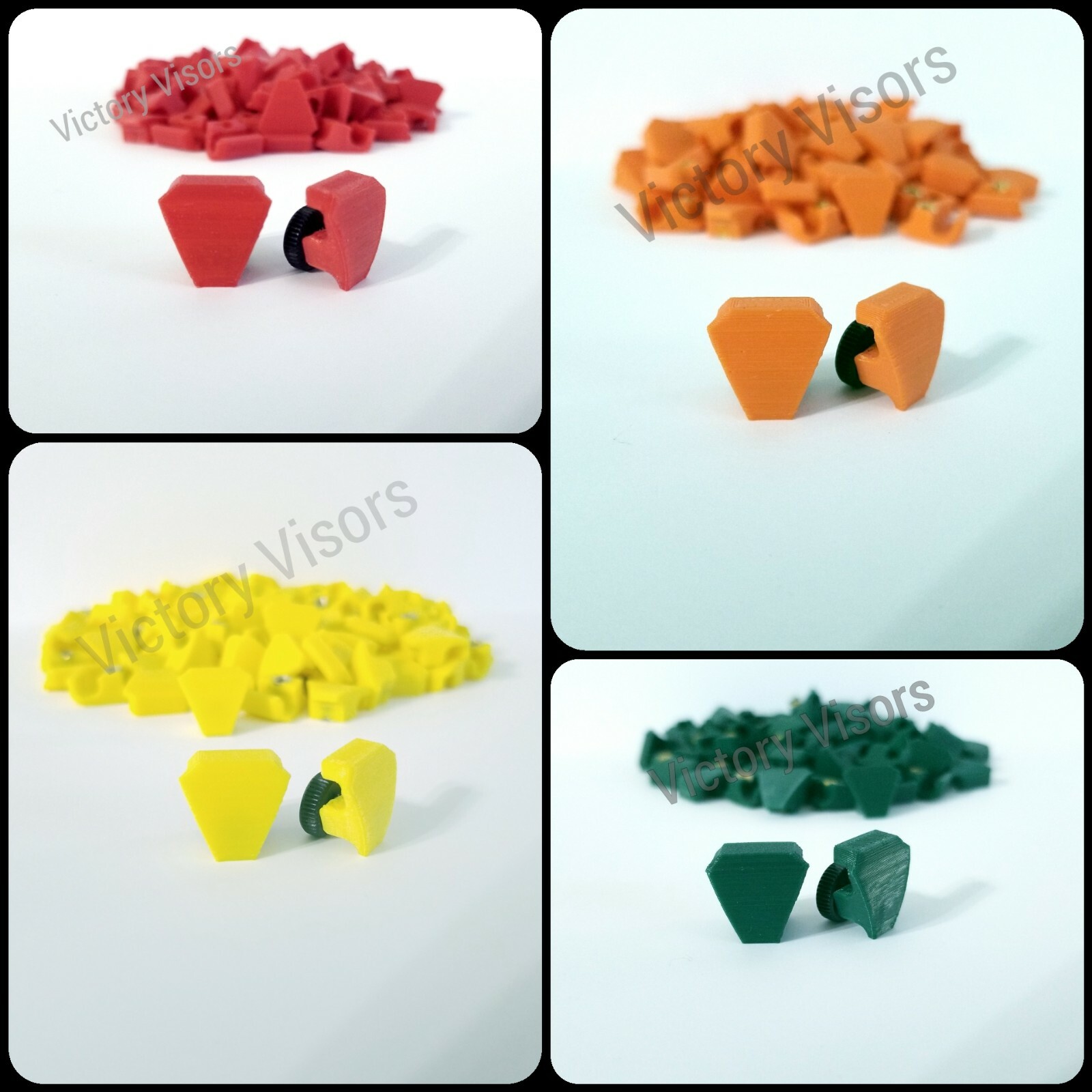 UA Mini Football Visor Clips. Bulk Variety Pack. 10 COLORS INCLUDED. 10 sets!