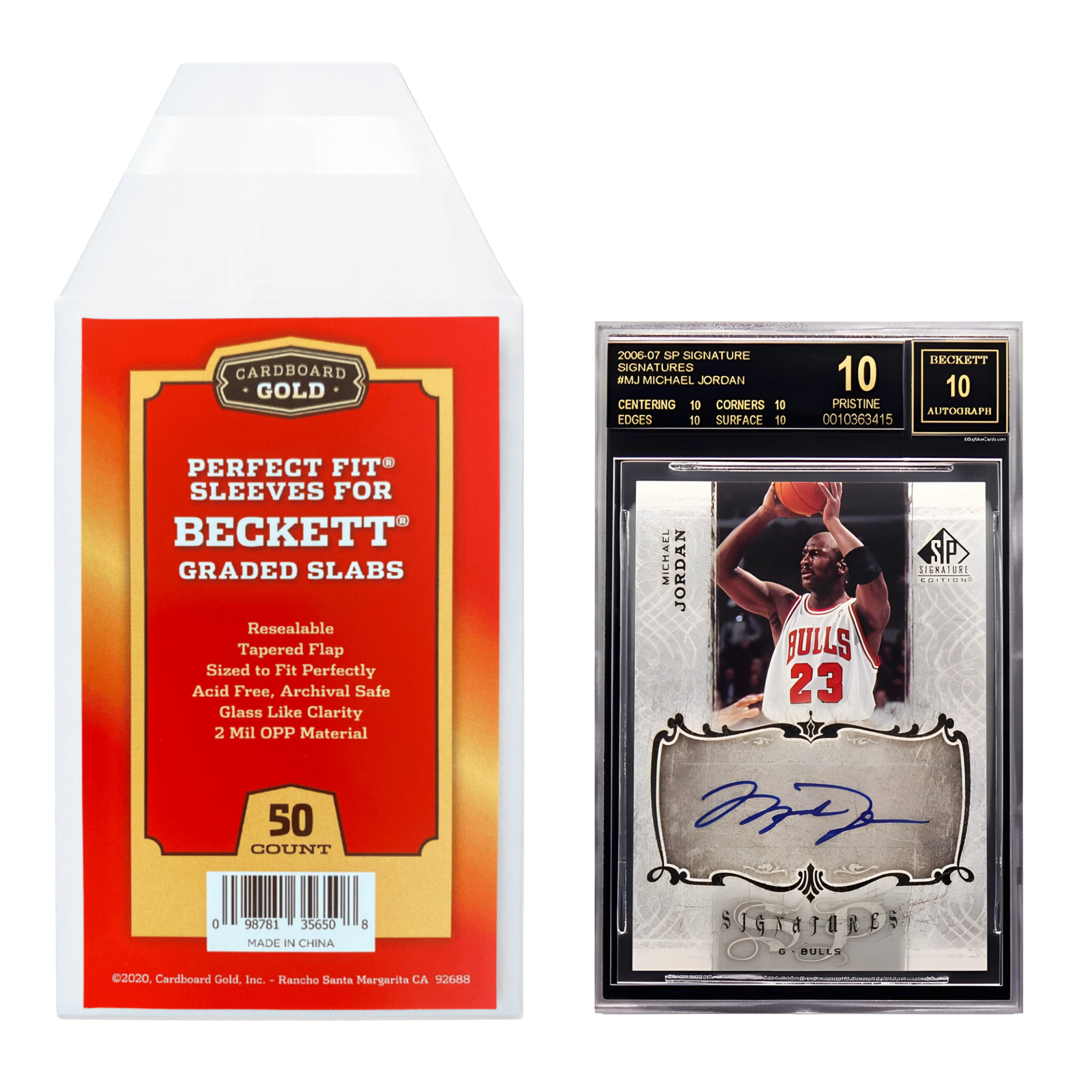 1000 CBG Max Pro Perfect Fit Graded Card Sleeves Snug Fit Beckett Size Clearest!