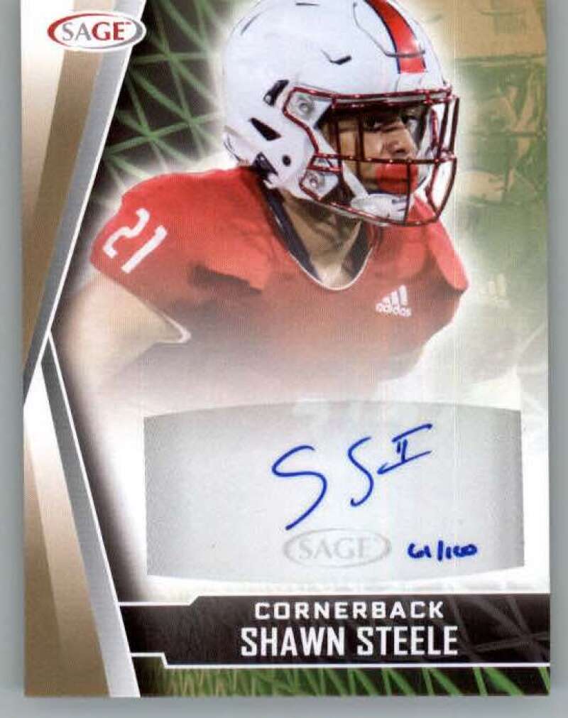 2022 Sage High Series Autographs Gold #A-SS2 Shawn Steele RC Rookie AUTO 61/100