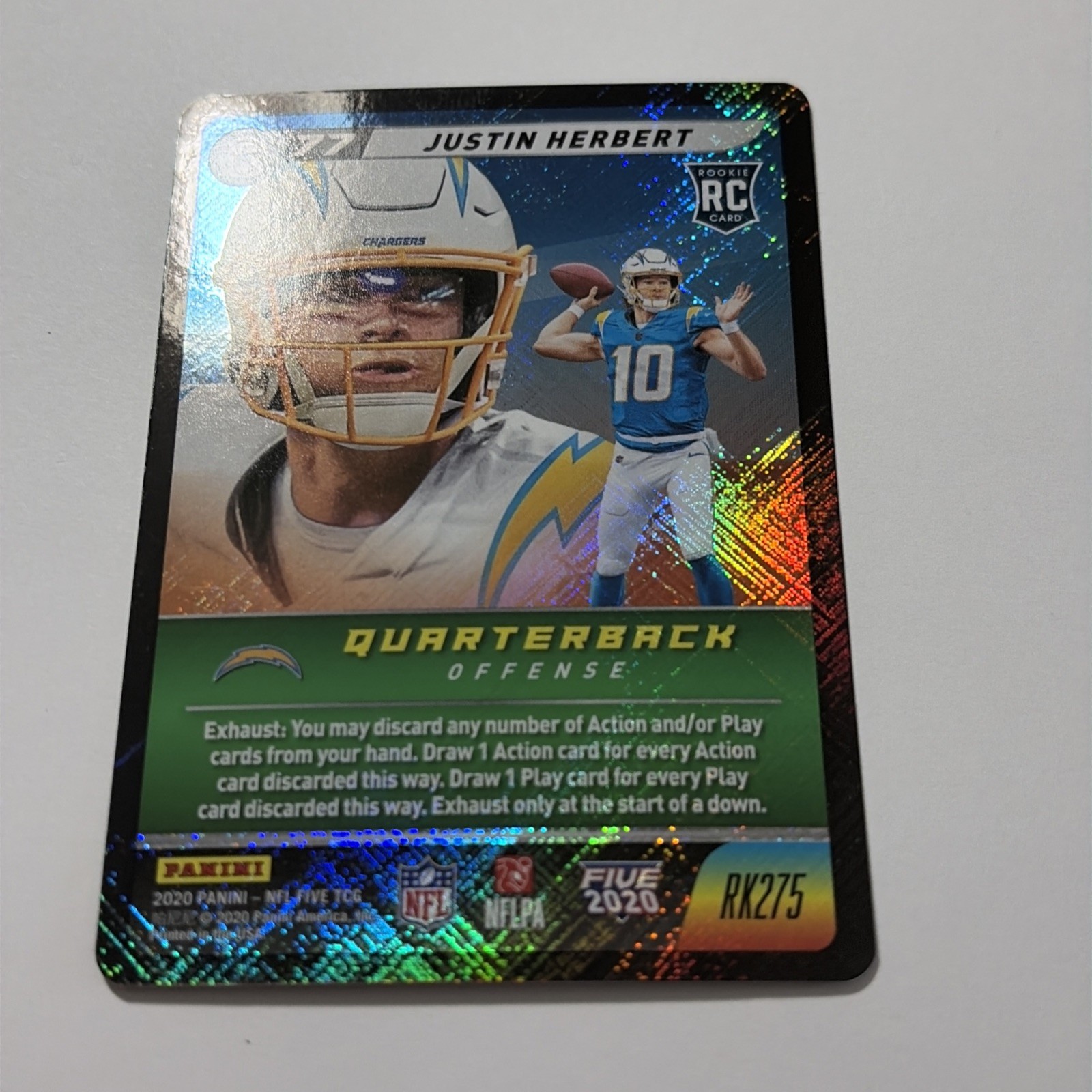 2020 Panini NFL Five GALACTIC FOIL TCG – Justin Herbert #RK275 (RC)