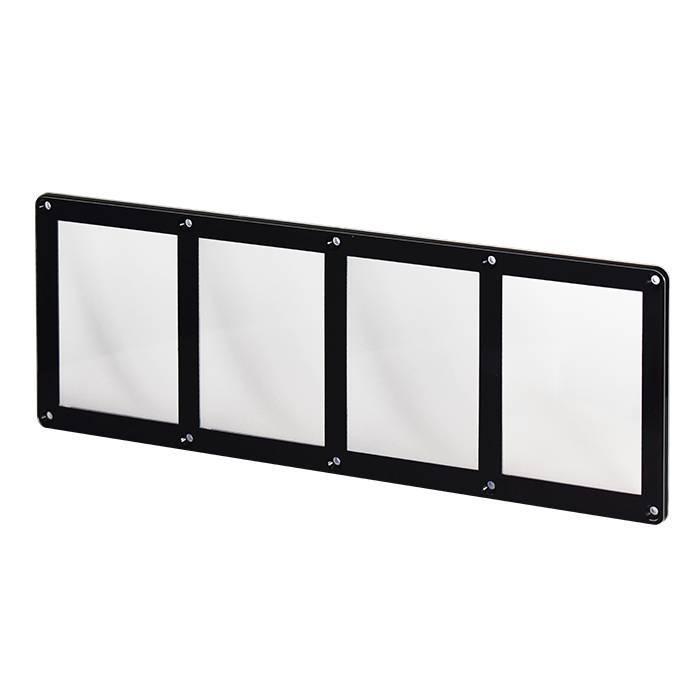 35pt Quad Screwdown Card Holder Black Border Recessed TCG Sports Display Case