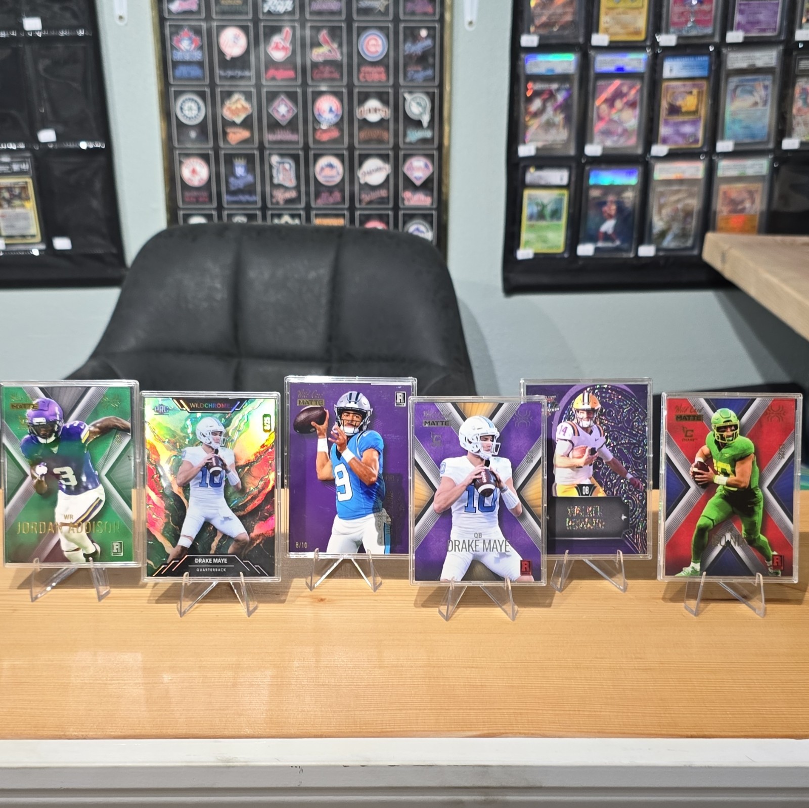 Wild Card 2023 6-Card Football RC Serial # Lot Wildchrome X-Plode Addison