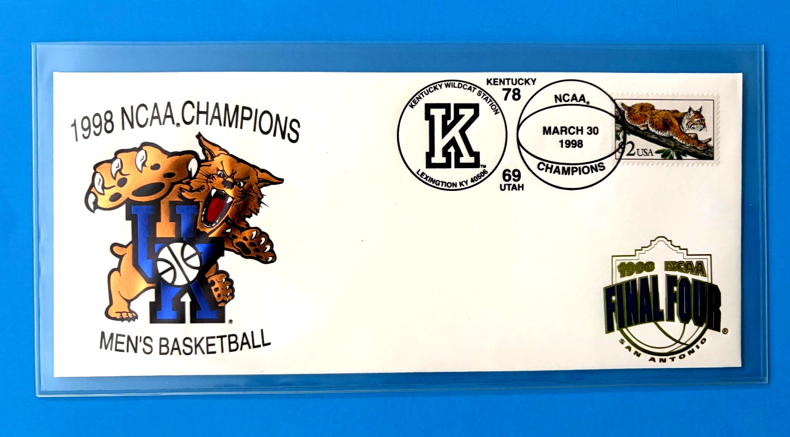 KENTUCKY WILDCATS 1998 NCAA CHAMPIONS COMMEMORATIVE ENVELOPE