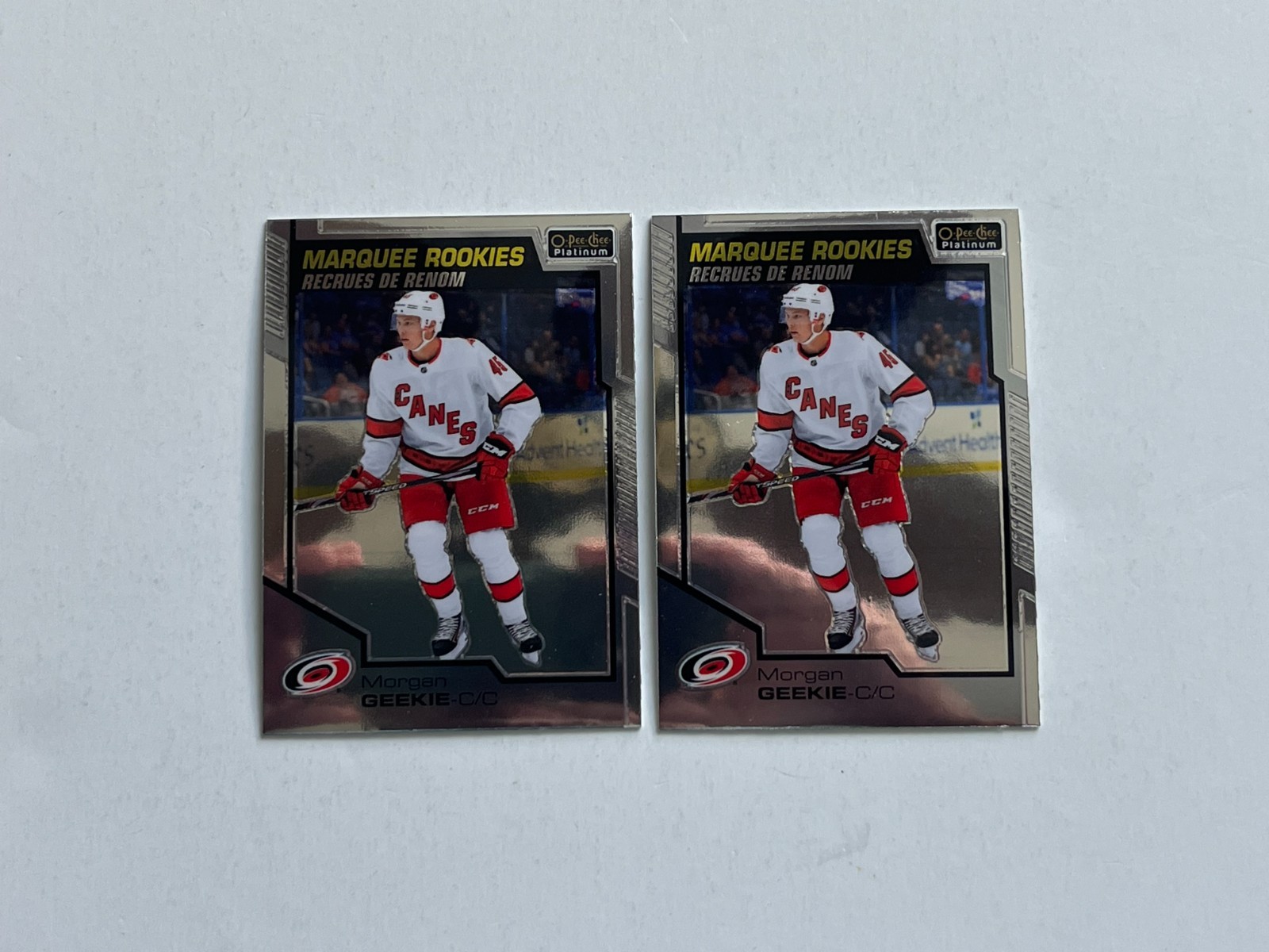 2020-21 OPC PLATINUM MARQUEE ROOKIES TWO MORGAN GEEKIE – CAROLINA HURRICANES
