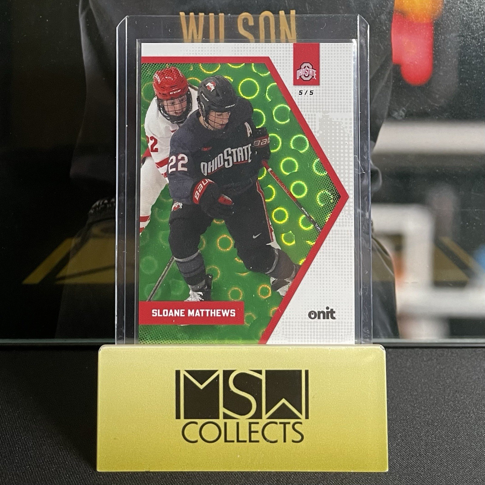 2025-26 ONIT Ohio State Women’s Hockey #B-21 Sloane Matthews Green Parallel 5/5