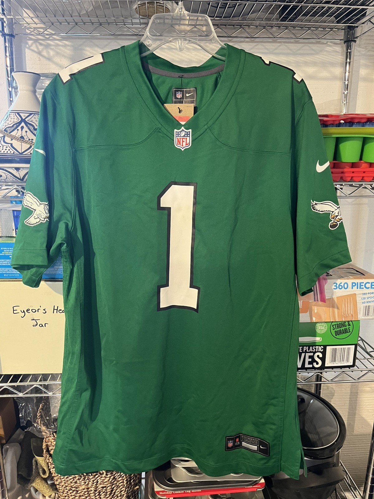 Philadelphia Eagles Jalen Hurts Jersey Nike Kelly Green Mens Large
