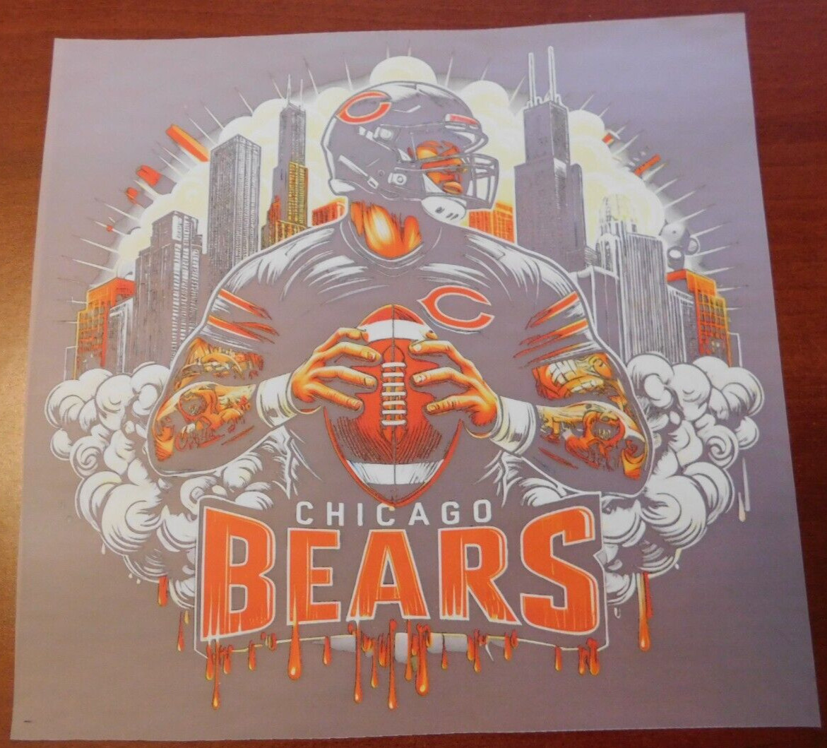 Chicago Bears 8″ DTF Heat Transfer Iron On FREE Shipping (B7)