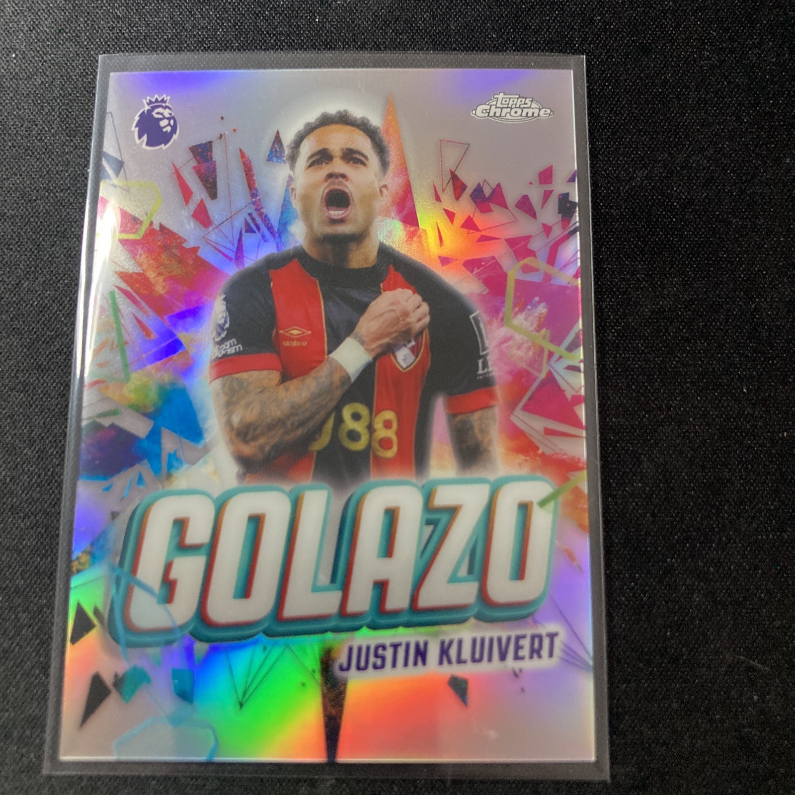 2026 Topps Chrome Premier League RARE Golazo REFRACTOR GZ-1 Justin Kluivert, AFC