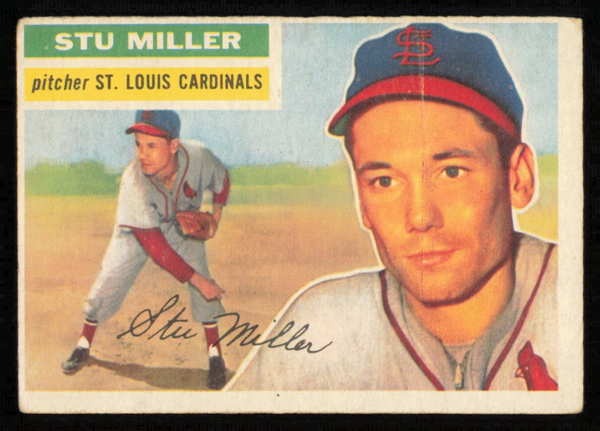 1956 Topps #293 STU MILLER St. Louis Cardinals VG (Band line)