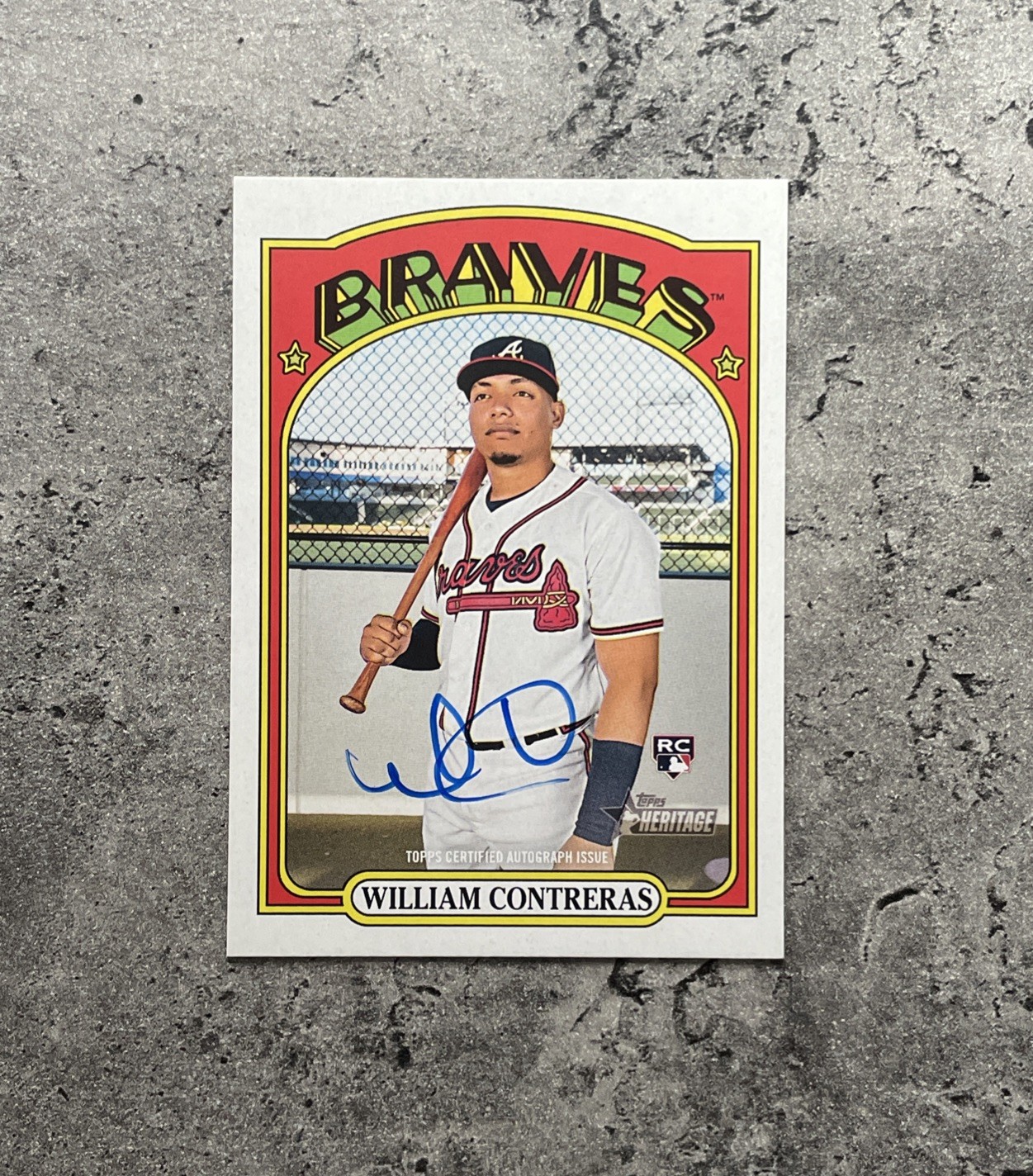 2021 Topps Heritage William Contreras #ROA-WCO Real One Auto Rookie RC
