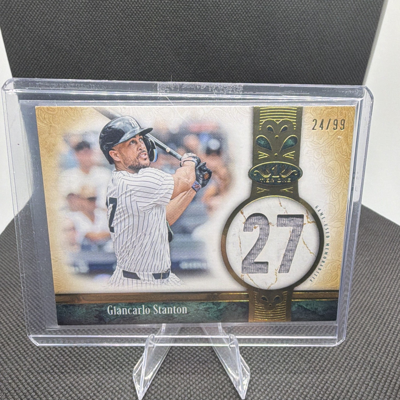 Topps Tier One 2026 Giancarlo Stanton Jersey Number Relic JNR-GS /99 Yankees