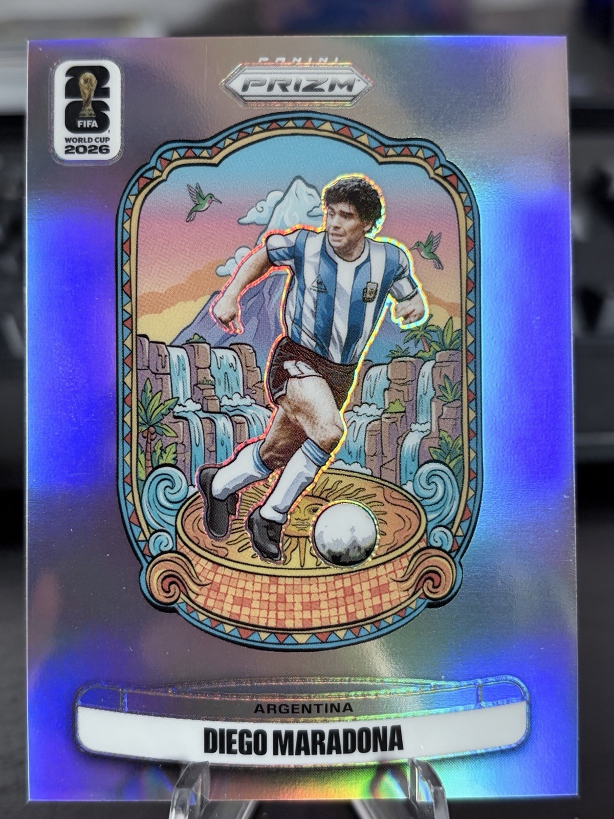 2026 Panini Prizm FIFA World Diego Maradona #33 National Landmarks Case Hit SSP