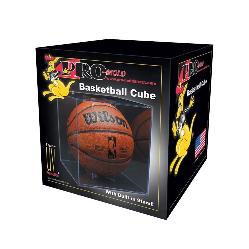 Pro-Mold Clear Polystyrene UV Protected Basketball Cube Display Holder