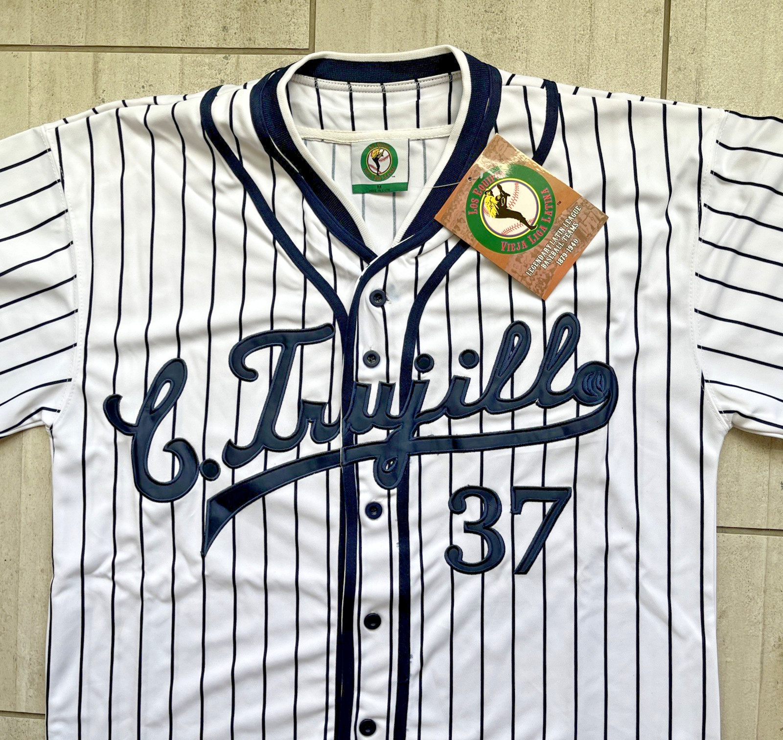 LATIN LEAGUE CIUDAD TRUJILLO THROWBACK (1879-1940) BASEBALL JERSEY #37 Sz M