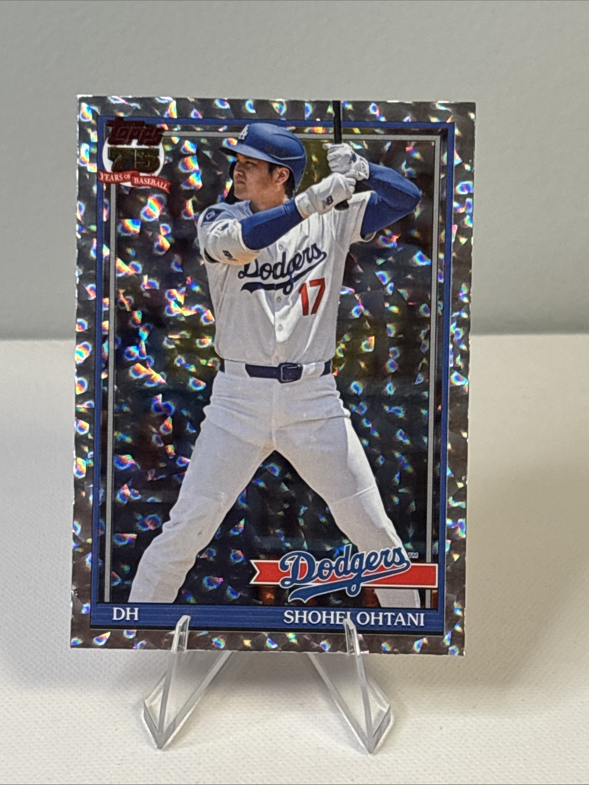 2026 Topps 75 Series 2 Shohei Ohtani Dodgers 1991 Crackle Foil Insert #91B2-1
