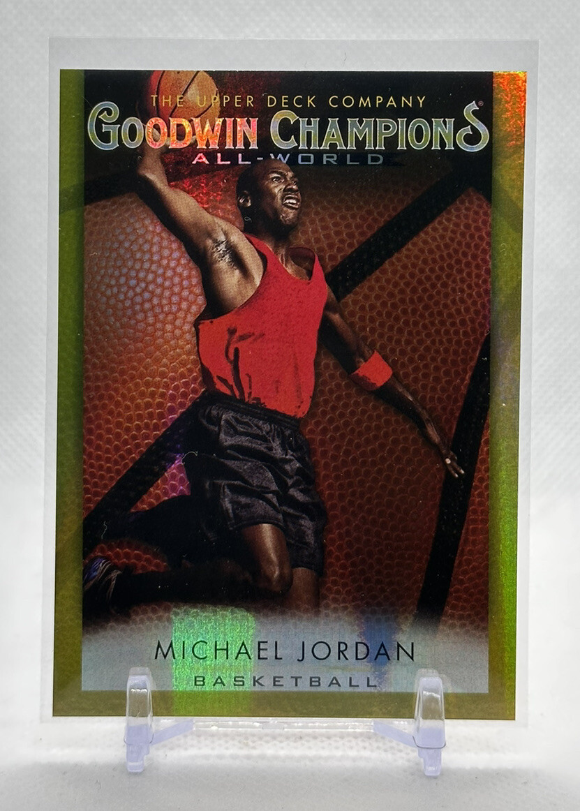 Michael Jordan 2022 Upper Deck Goodwin Champions #GB-1 All-World Basketball Gold